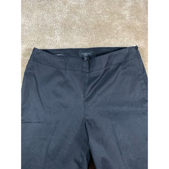 Talbots Heritage Women’s 8 Petite Ankle 30x22 Side Zip Black Stretch Capri #377 - Picture 2 of 13